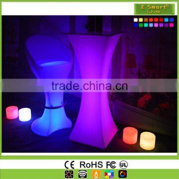 Glowing led table party LED cocktail table Illuminated Rechargeable