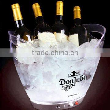 Wholesale cheap price lighting logo plastic portable party ice bucket