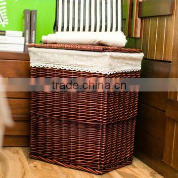 New Design Willow Material Hand Woven Shopping Basket photo-2