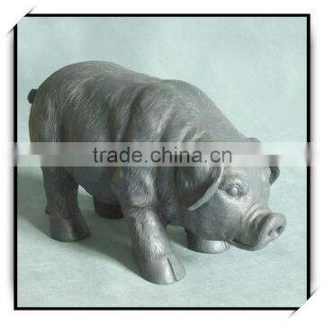 eco Garden Animal Decoration grey fat pig