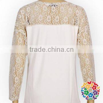 Women's Lace Long Sleeve Beautiful Rose Flower Print Custom T Shirt photo-2