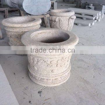 Stone Carving Flower Pots Garden Decorative Flower Pot Stone Flower Pot photo-4