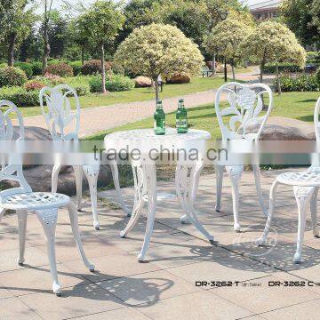 2015 derong outdoor furniture round dinning set cast aluminum alste billiard table