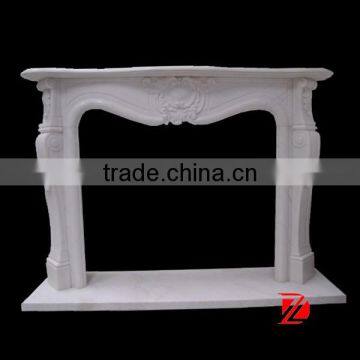 white cheap marble fireplace mantel