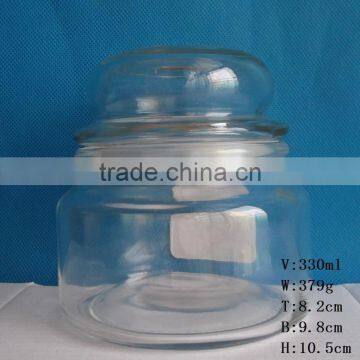 11oz 330ml transparent glass candy holder wax candle jar