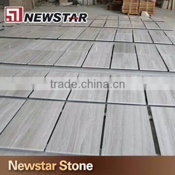 Newstar White Wooden Veins Stone Finished Marble Tile photo-3
