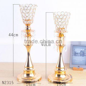 Wholesale Iron Plate Crystal Glass Candle Holder Christmas House Candlestick, Garden Candle Holder Free Shipping photo-2