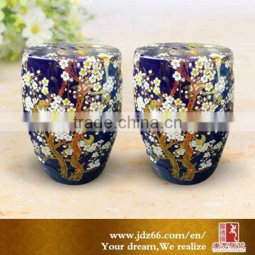 Fancy Color Glazed Birds and Flowers Ceramic Garden Short Stools for Sale Made in Jingdezhen photo-4