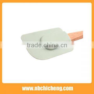 Durable Soft Silicone Kitchen Utensils Eco-friendly Pastry Spatula Silicone Wooden Handle Spatula photo-3
