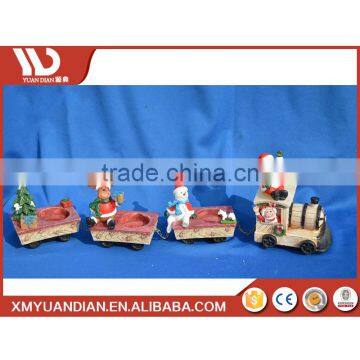 Santa Home Decoration Ornament Train Shape Christmas Decor Decorative Candle Holder