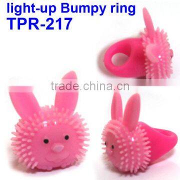 Plastic Flashing Bumpy Rings/Light Up Jelly Ring