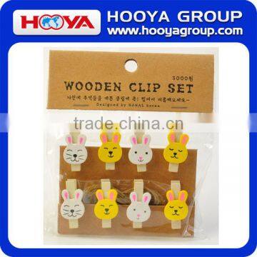 Lovely Animal Image Wooden Pegs Wooden Clip Set
