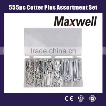 555pc Cotter Pins Assortment Set/metal pins set