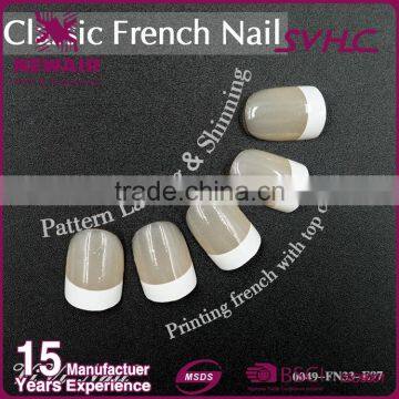 Fashion ABS Curved French Artificial Nail Art Tips Classic 24pcs Manicure photo-3
