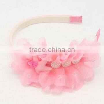 Lovely pink ribbon kids headbands