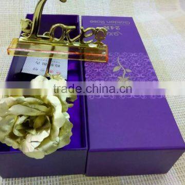 goldleaf rose artificial flower wholesale for valentine's gift