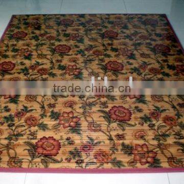 printed and delicate bamboo carpet