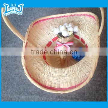 Wholesale handmade basket round water hyacinth basket with handle