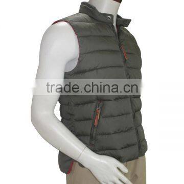 Men's Fashion Cold Weather Winter Sleeveless Puffy Vest High Neck Hooded photo-2