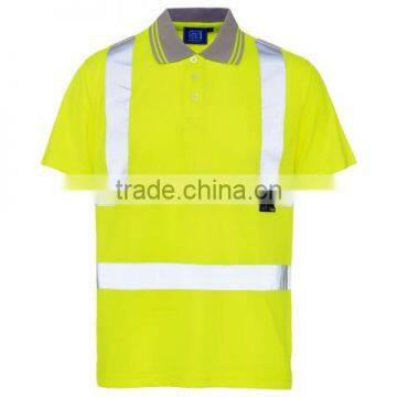 Hi Vis Bird Eye yellow Polo Shirt