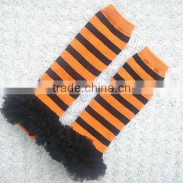 Christmas Baby Leg Warmers Cotton Knitted Printed Warmer With Ruffles Toddler Knee High Socks photo-4