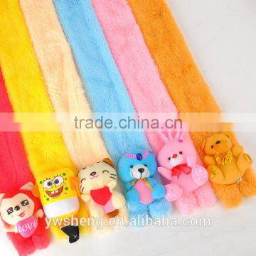 Hot selling new winter children's coral velvet scarf wholesale cartoon fashion kids cotton plain bear