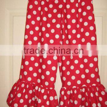 High Quality Wholesale Kids Casual Pants Lovely Chevron Ruffle Leggings Cotton Baby Girls Cotton Trousers photo-5