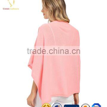 Pink Lovely Lady Cashmere Knitted Poncho Shawls photo-2