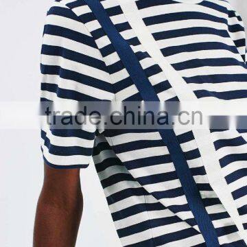 Tape Drop Over The Shoulder Stripe Boxy Tee for Girls photo-2