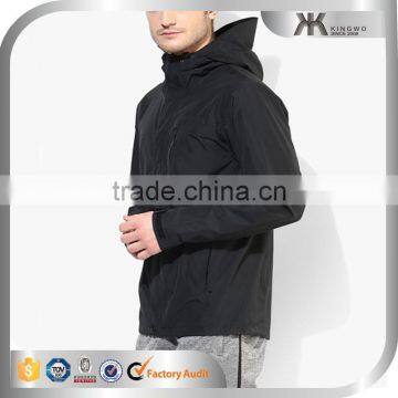 Mens Woven/Knitted Training Jacket Full Zip Tracksuit Plain Black Jacket photo-3