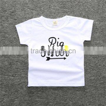 S17511A Girl Clothes Big Sister Letter Printed With Short Sleeve Cotton T-Shirts photo-3