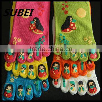 Korea Cartoon Cotton Toe Socks Male Sports Socks photo-4