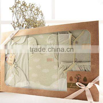 2017 Summer Newborn Baby 100% Organic Cotton Soft Gift Set Infant Clothes Set photo-2