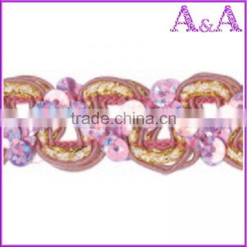 Wholesale New Style Sequin Ribbon Flowers Lace Trim of Decorative Trim photo-4