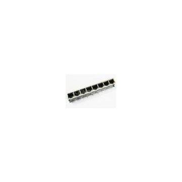 1 X 8 Port Metal RJ45 Connector With Integrated Magnetics , Router RJ45