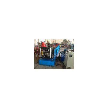 Galvanized Steel M Purlin Roll Forming Machine PLC Panasonic Chain Transmission
