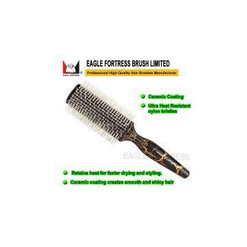 Hot Curling Brush With Wooden Handle
