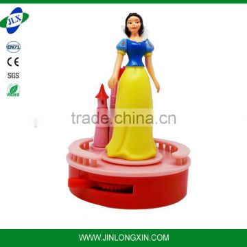 Cute shiny Princess castle Snow white blue shirt yellow skirt Cartoon Figure doll