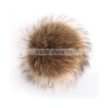 Genuine quality real raccoon fur accessory/ raccoon fur pompoms