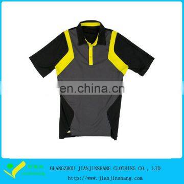 OEM/ODM Design Color Blocked Cool Dry Polyester Man's Golf Polo Shirts