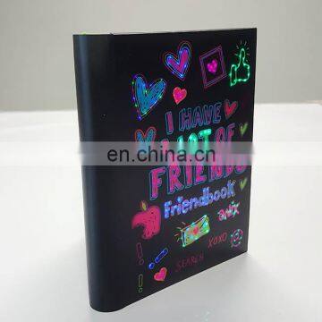 2017 Free Samples Hardcover a4 Szie Notebook Custom Printing With Led Light photo-6