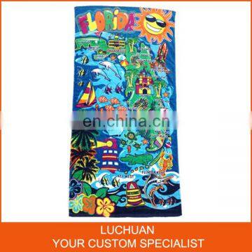 Promotional 100% Cotton Custom Logo Printed Cotton Bath Towel