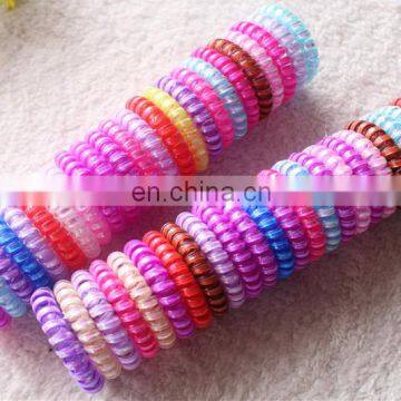 Assorted colors rubber telephone line hair elastic