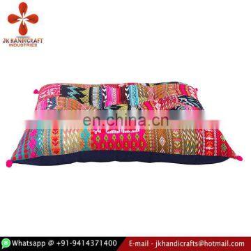 Indian Handmade Patchwork Bohemian Square Floor Cushion