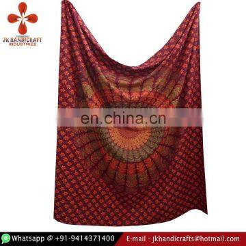 India Product Mandala Tapestry 100% Cotton Square Shape Mandala Tapestry