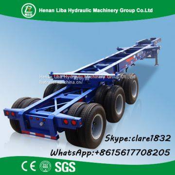 Liba 3 axle 20ft 40ft 45ft Skeleton Container Transport Semi Trailer For Sale