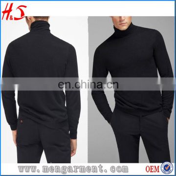 Lastest Designs Men Clothing Hot Selling Turtleneck Black Sweater