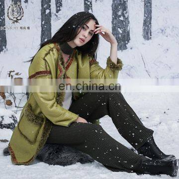 Terrific Color Sheepskin Fur Jacket Reversible Attractive Style Sheep Fur Leather Coat Double Faced Fur Overcoat photo-4