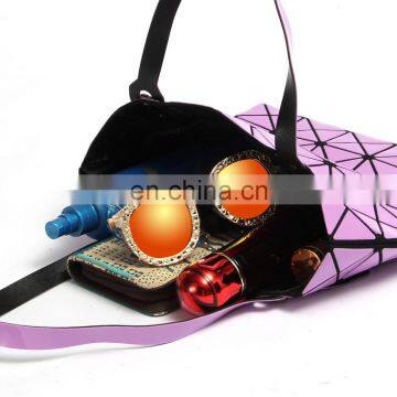 Laser Tote Bag Lady Geometry Plain Split Joint Shoulder Bags Women Sequins Handags photo-3