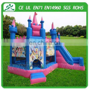 Attractive princess inflatable bouncer slide, inflatable jumping castle for sale